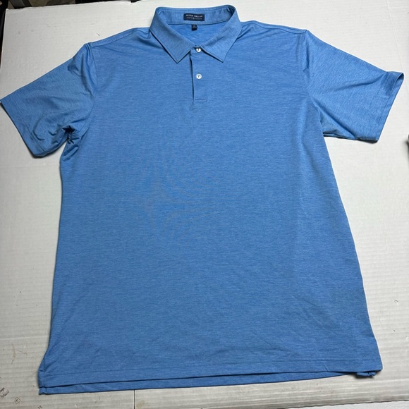 2 Peter Millar Polo Shirts Crown Crafted (Blue), Summer Comfort (Gray) Men's XL - Picture 7 of 9